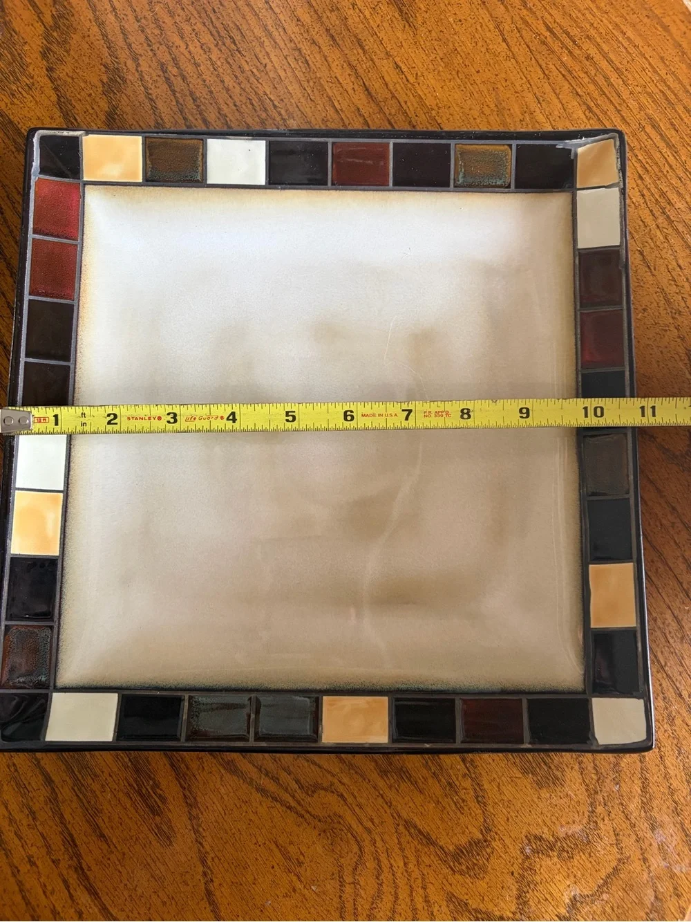 Set of 4 Home Trends Square Dinner Plates